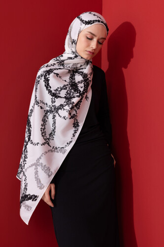 Halo Flush Viscose Shawl White 